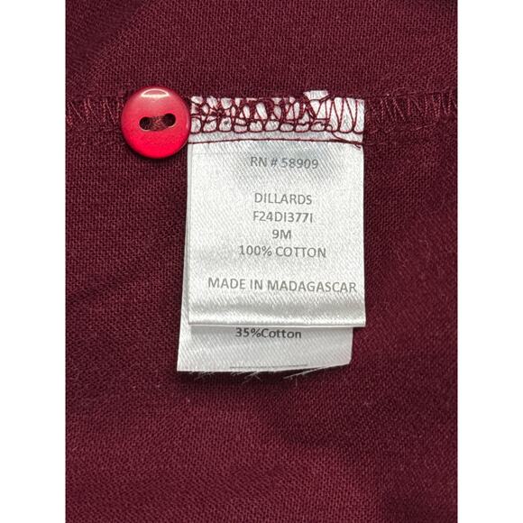 Edgehill Collection Burgundy Smocked Baby Dress hoilday formal – 9M Cotton - Picture 10 of 10